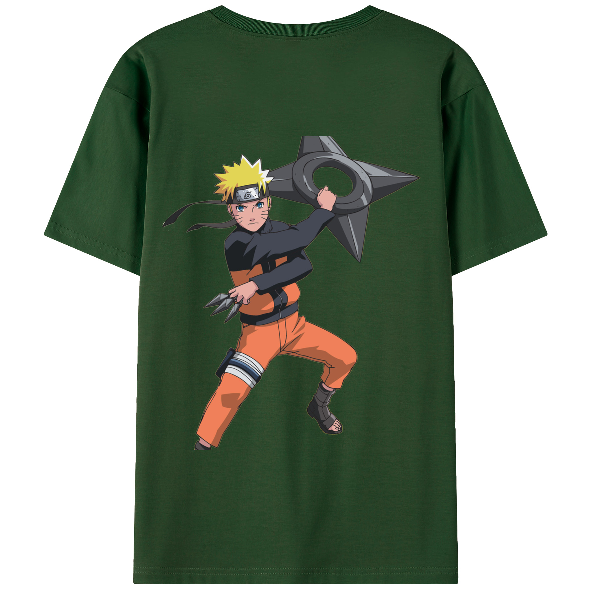 （画像用） NARUTO -ナルト- うずまき ナルト Uzumaki Naruto 綿100％半袖Tシャツ（背面プリント）